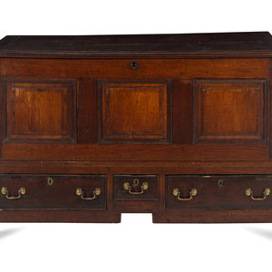 A George III Oak Mule Chest Late 2a9091