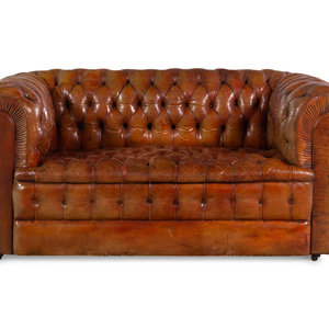 An English Leather Upholstered