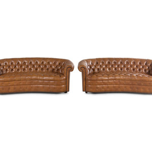 A Pair of Faux Leather Upholstered 2a90b0