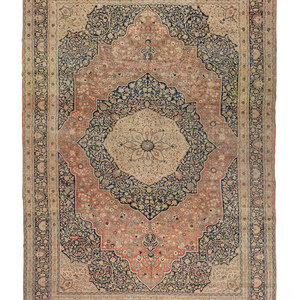 A Hadji Jalili Tabriz Wool Rug Late 2a90d0