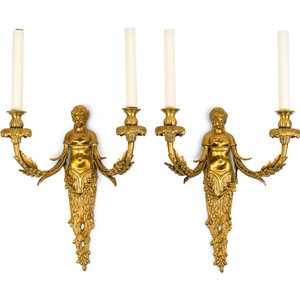 A Pair of French Style Gilt Bronze 2a91b6