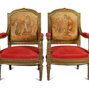 A Pair of Louis XVI Style Giltwood 2a91b9