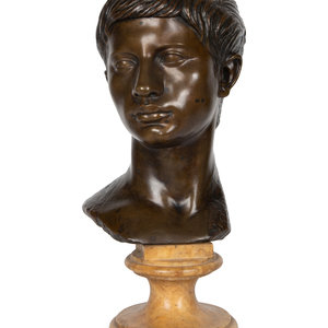 A Grand Tour Bronze Bust with a