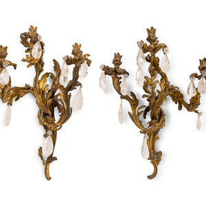 A Pair of Rococo Style Gilt Bronze 2a6c11