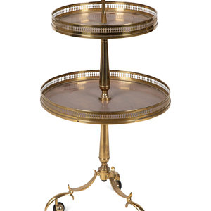 A French Brass Two Tier Stand 20TH 2a6c47