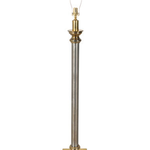 A Steel and Brass Floor Lamp 20TH 2a6c87