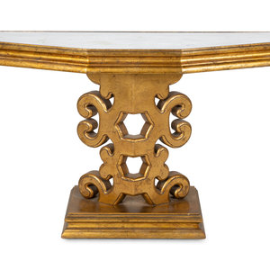 A Modernist Giltwood Mirror-Top