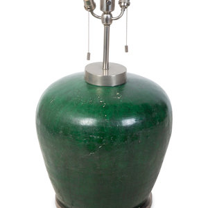 A Modern Dark Green Glazed Ceramic