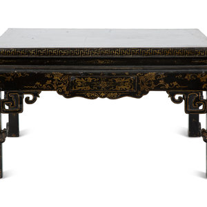 A Chinese Carved and Lacquered