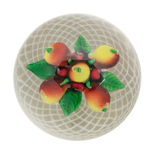 A Fruit Over Latticino Basket Glass 2a6e44