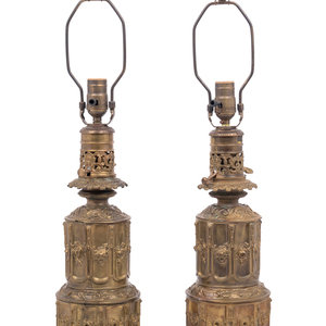 A Pair of French Gilt Metal Fluid 2a6f01