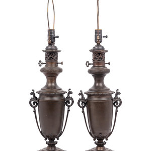 A Pair of French Neoclassical Bronze