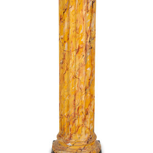 A Simulated Marble Painted Pedestal 20th 2a6f14