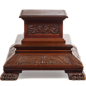 A Baroque Style Carved Walnut Pedestal
Late