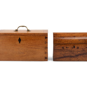Two Continental Wood Table Caskets
20th
