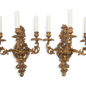 A Pair of Continental Gilt Bronze 2a6f3b