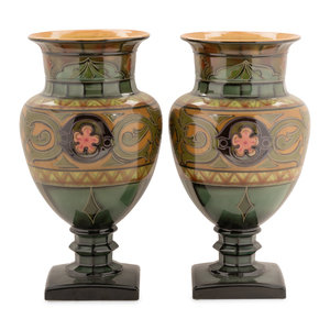 A Pair of Royal Bonn Pottery Vases Early 2a6f4c