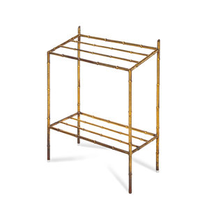 A Gilt Metal Bamboo-Form Linen