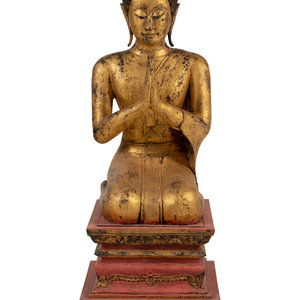 A Large Giltwood Buddha Figure Height 2a6ff9