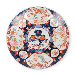 An Imari Palette Porcelain Charger
Late