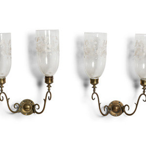 A Pair of Classical Brass and Etched 2a7099