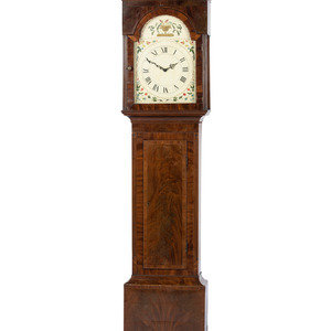 A Georgian Mahogany Tall Case Clock 19th 2a70ca