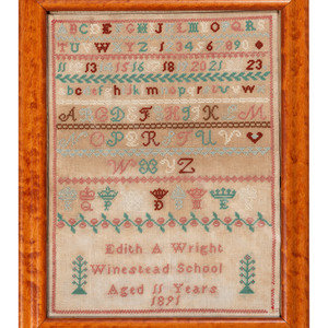 Five Needlework Embroidered Schoolgirl s 2a70d7