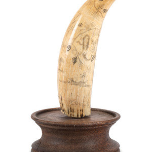 A Scrimshaw Whale s Tooth Mid 19th 2a70da