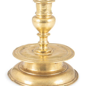 A Continental Brass Capstan Candlestick Likely 2a7112