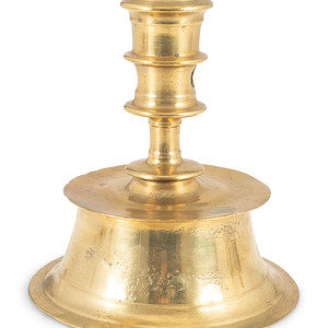 A Continental Brass Capstan Candlestick Likely 2a7115