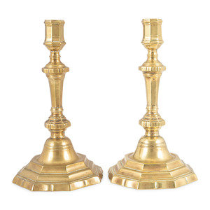 A Pair of French Cast Brass Octagonal 2a712b