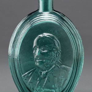 A Benjamin Franklin Portrait Flask