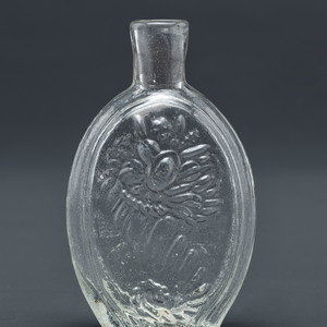 A Molded Glass Pittsburg Flask 2a7139