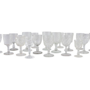 A Group of Molded Glass Cordials
19th