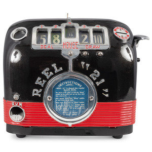 A Reel "21" Coin Operated Black
