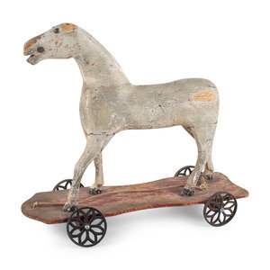 A Painted and Carved Wood Horse Form 2a71df