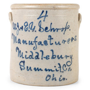 An Ohio Script Decorated Four Gallon