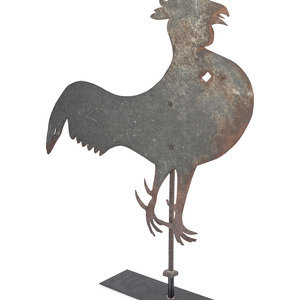 A Pierced and Cut Sheet Iron Rooster 2a7213