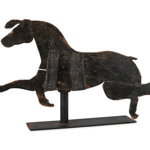 A Carved and Painted Wood Horse Form 2a7214