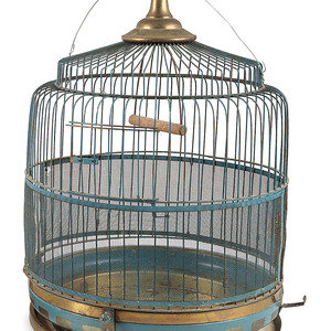 Four Wood and Wire Bird Cages 20th 2a7257