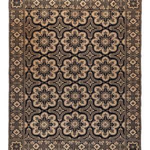A Floral Medallion Jacquard Coverlet
Likely