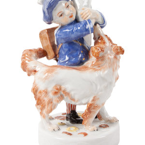 A Meissen Porcelain Figure of a Boy