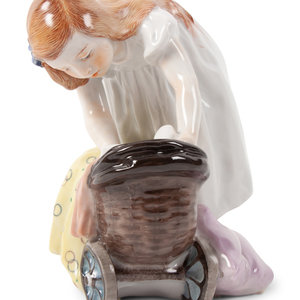 A Meissen Porcelain Figure of a Girl