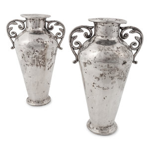 A Pair of Peruvian Silver Vases each 2a7444