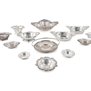 A Large Group of American Pierced Silver