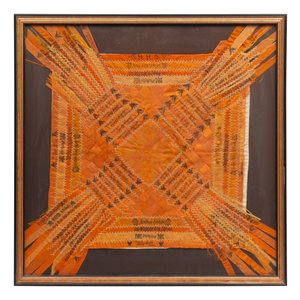 A Folk Art Silk Cigar Ribbon Display 19th 2a750f