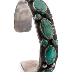 Navajo Silver and Turquoise Cuff 2a7517