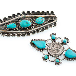Navajo Silver and Turquoise Pins 2a758c