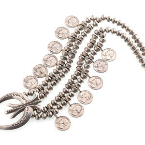 Navajo Silver Squash Blossom Necklace  2a758e