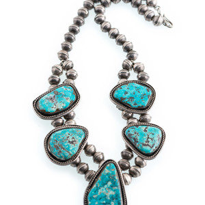 Navajo Silver and Turquoise Choker 2a75a8